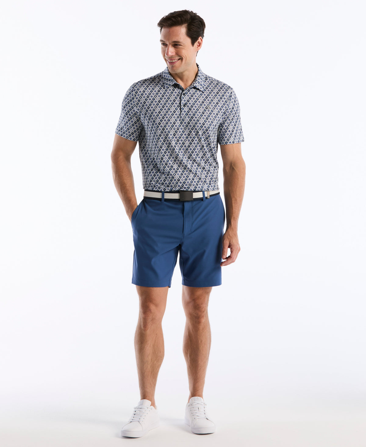 Batik Cocktail Print Polo