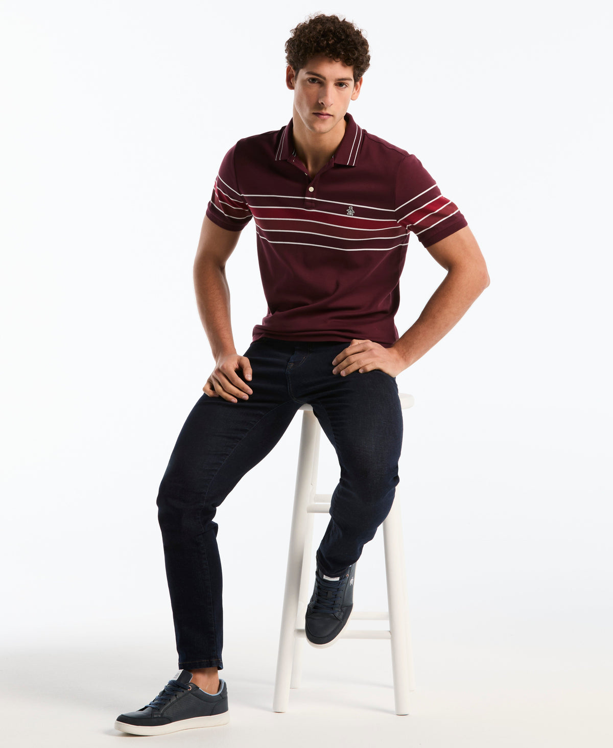 Organic Cotton Engineered Chest Stripe Polo