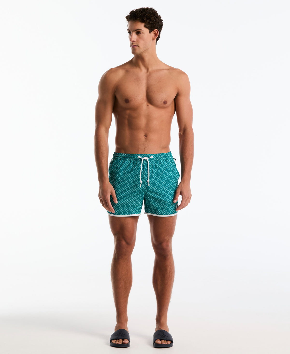 4" Mosaic Print Swim Short