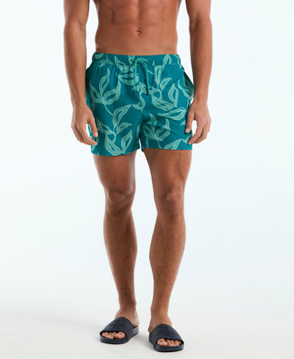 5" All-Over Leaves Swim Short