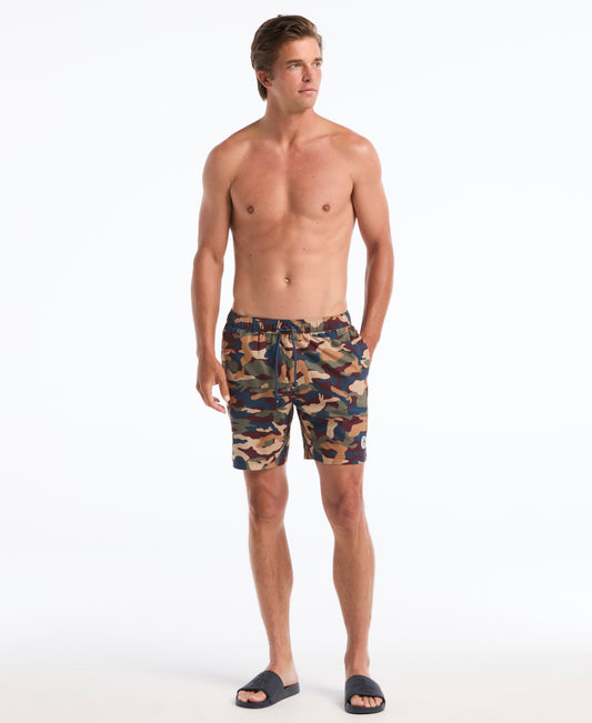 7" All-Over Cameo Volley Swim Short