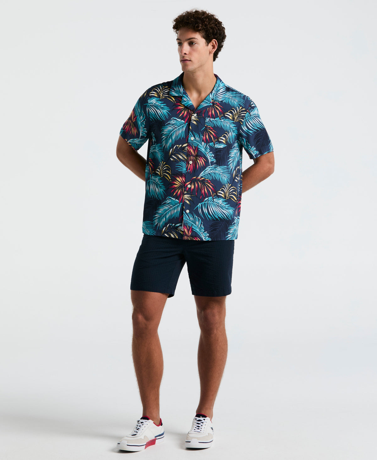 All-Over Palm Leaf Camp Shirt