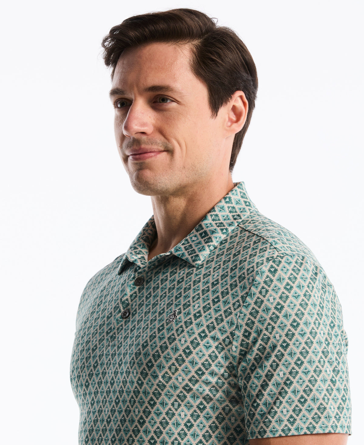 Batik Cocktail Print Polo