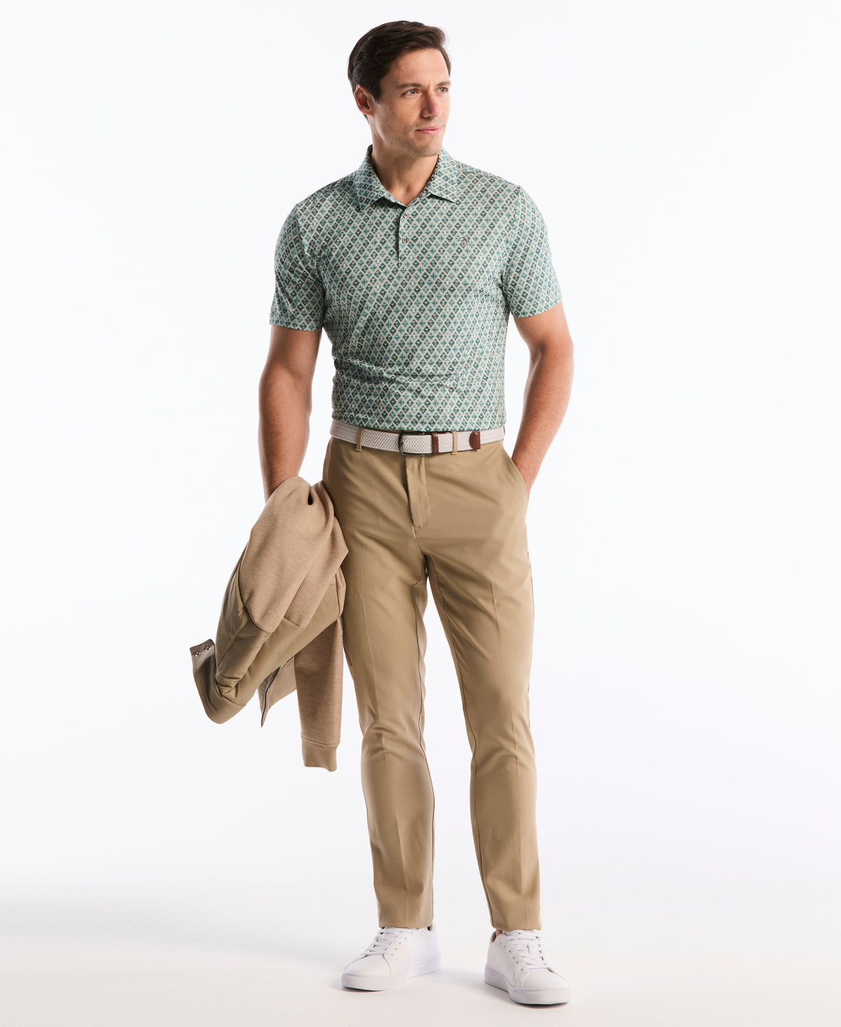 Batik Cocktail Print Polo