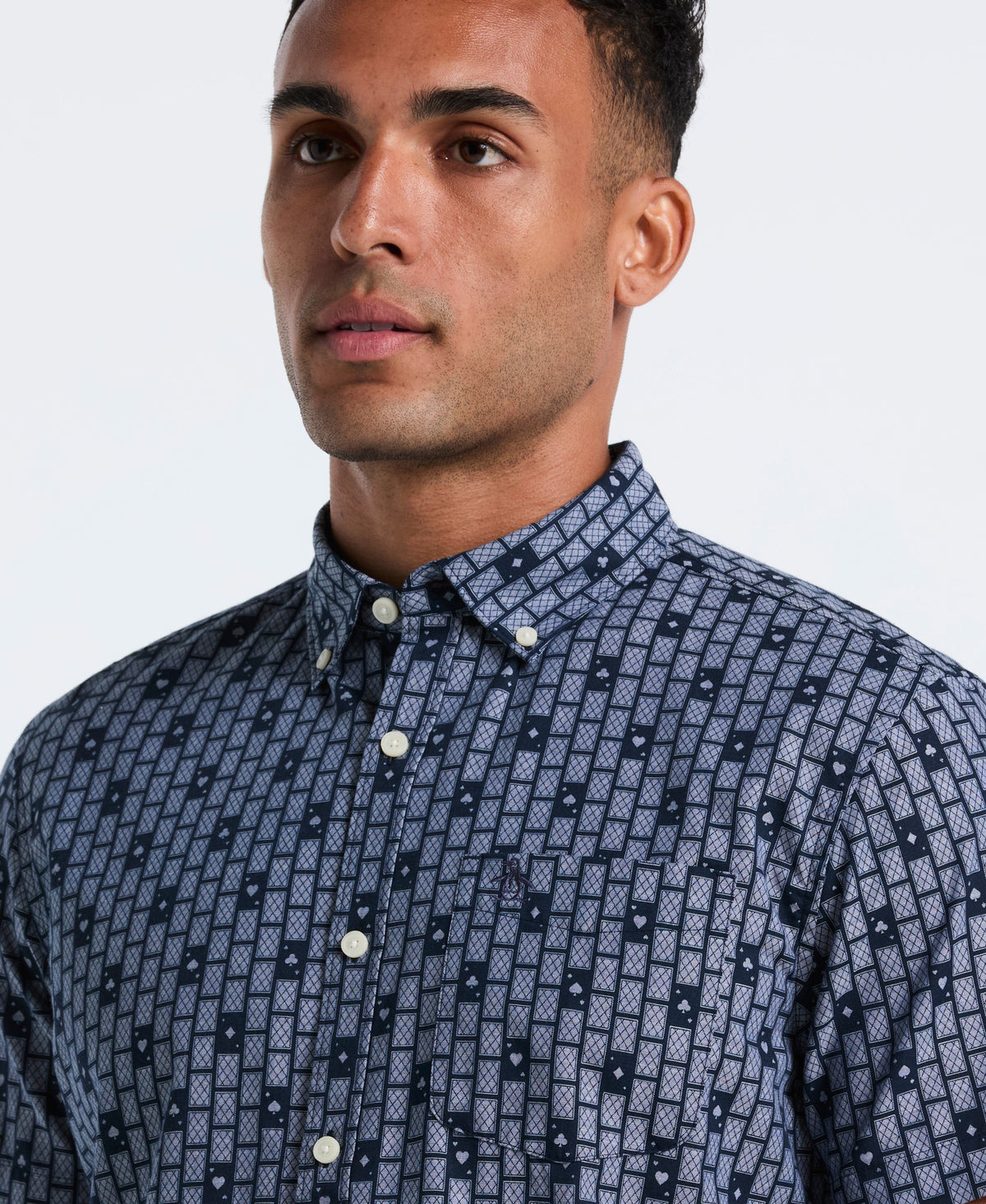 Cards Print Chambray Shirt