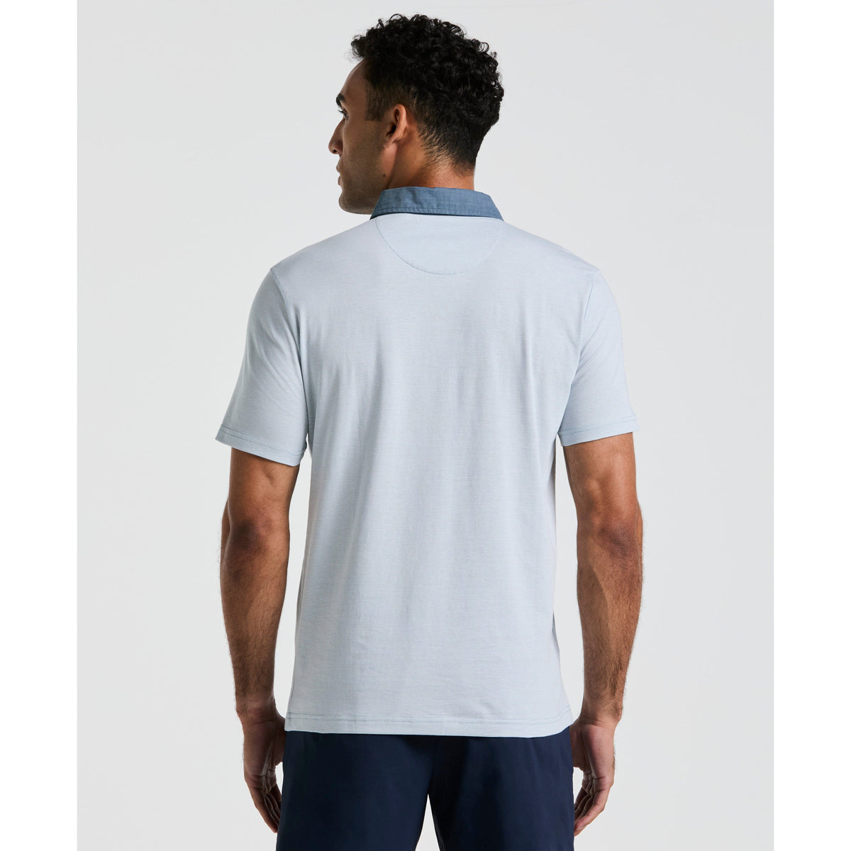 Chambray Stripe Polo