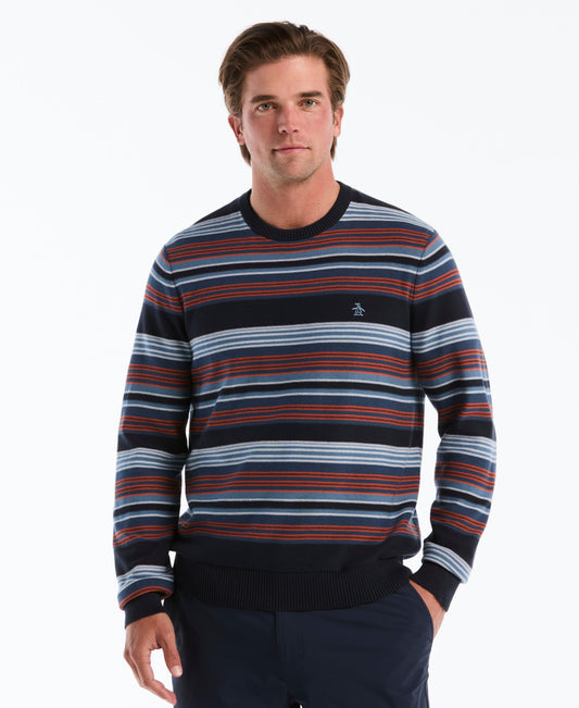 Degrade Stripe Crewneck Sweater