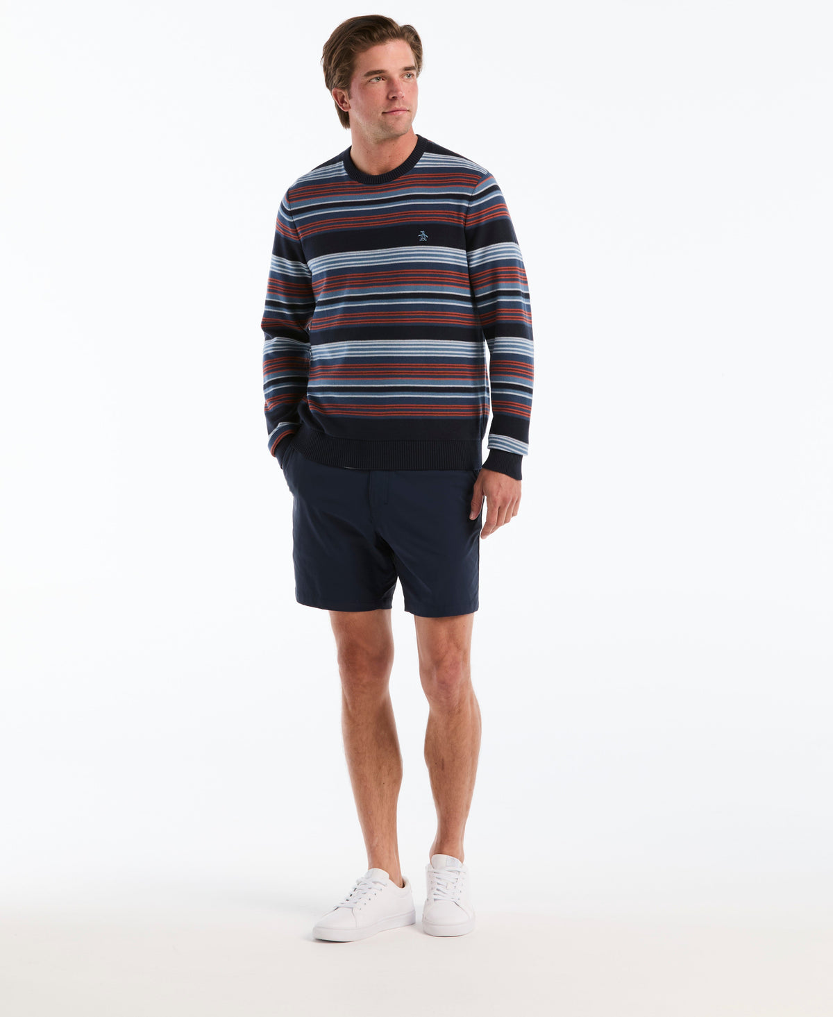Degrade Stripe Crewneck Sweater