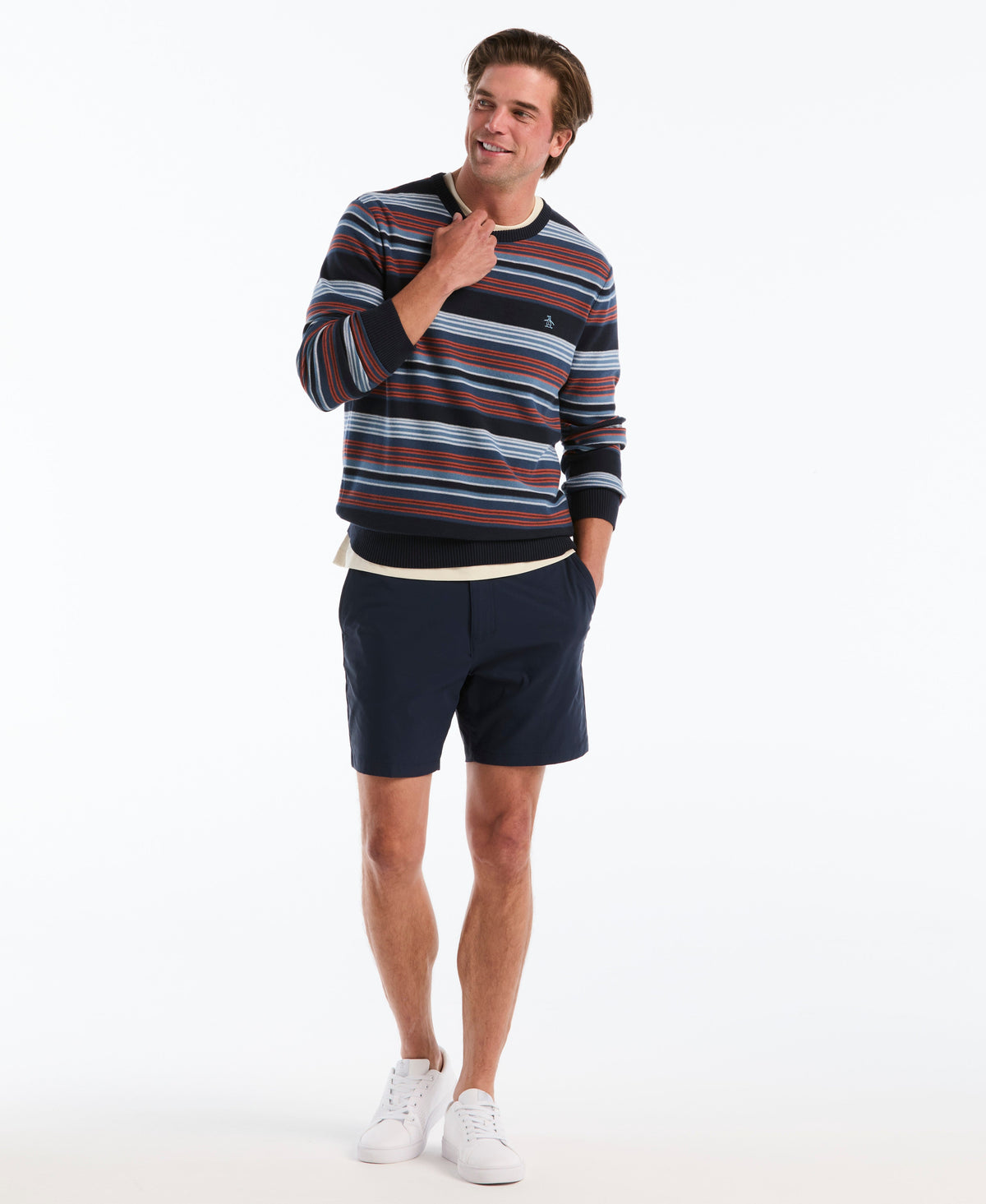 Degrade Stripe Crewneck Sweater
