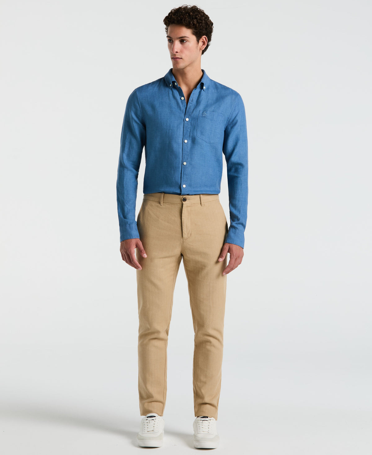 Delave Linen Long Sleeve Pocket Shirt