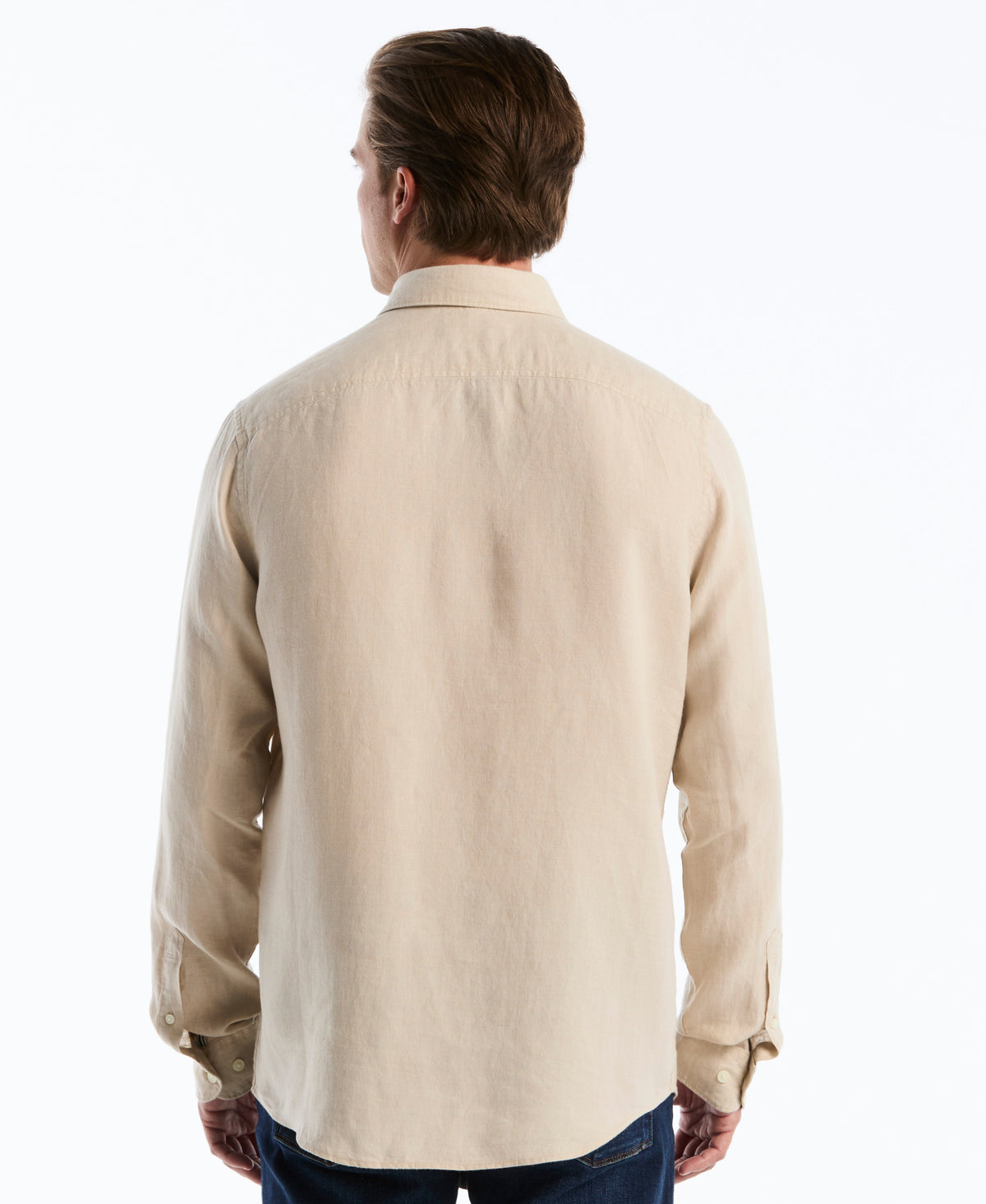 Delave Linen Long Sleeve Pocket Shirt