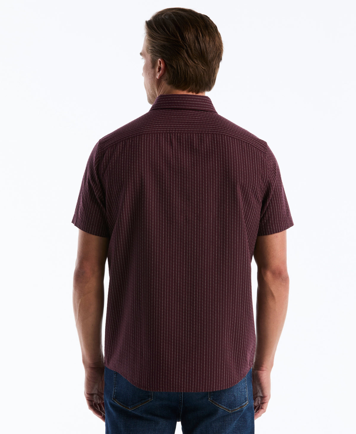 Dobby Button Down Striped Shirt