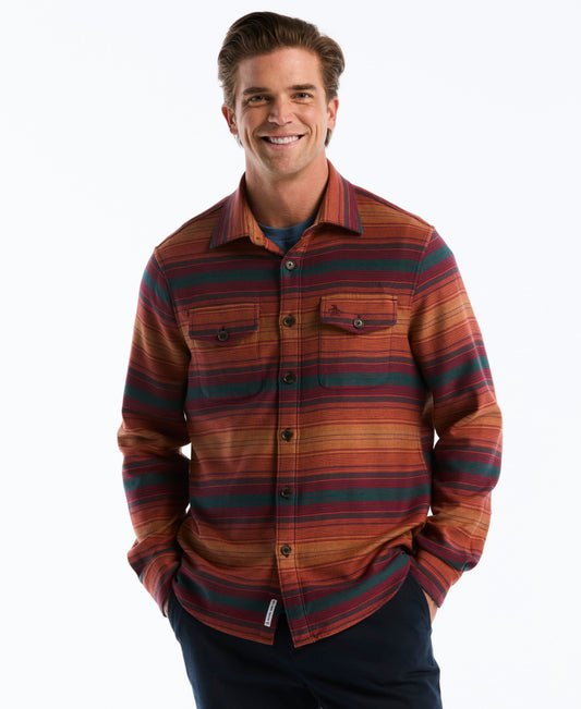 Double Cloth Stripe Overshirt