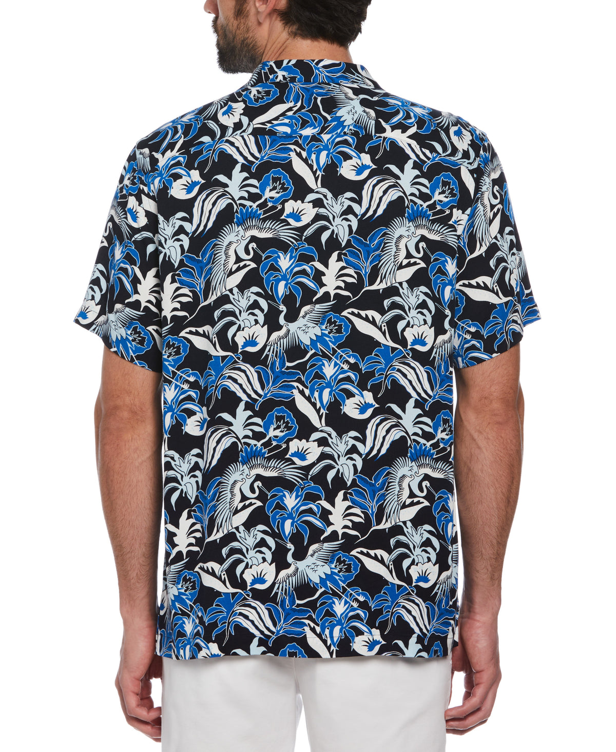Floral Crane Print Shirt