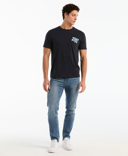 Floral Logo Cotton Graphic Tee