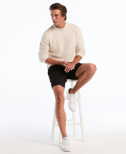 Geo Textured Crewneck Sweater