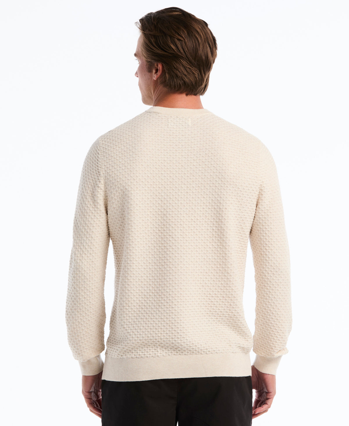 Geo Textured Crewneck Sweater