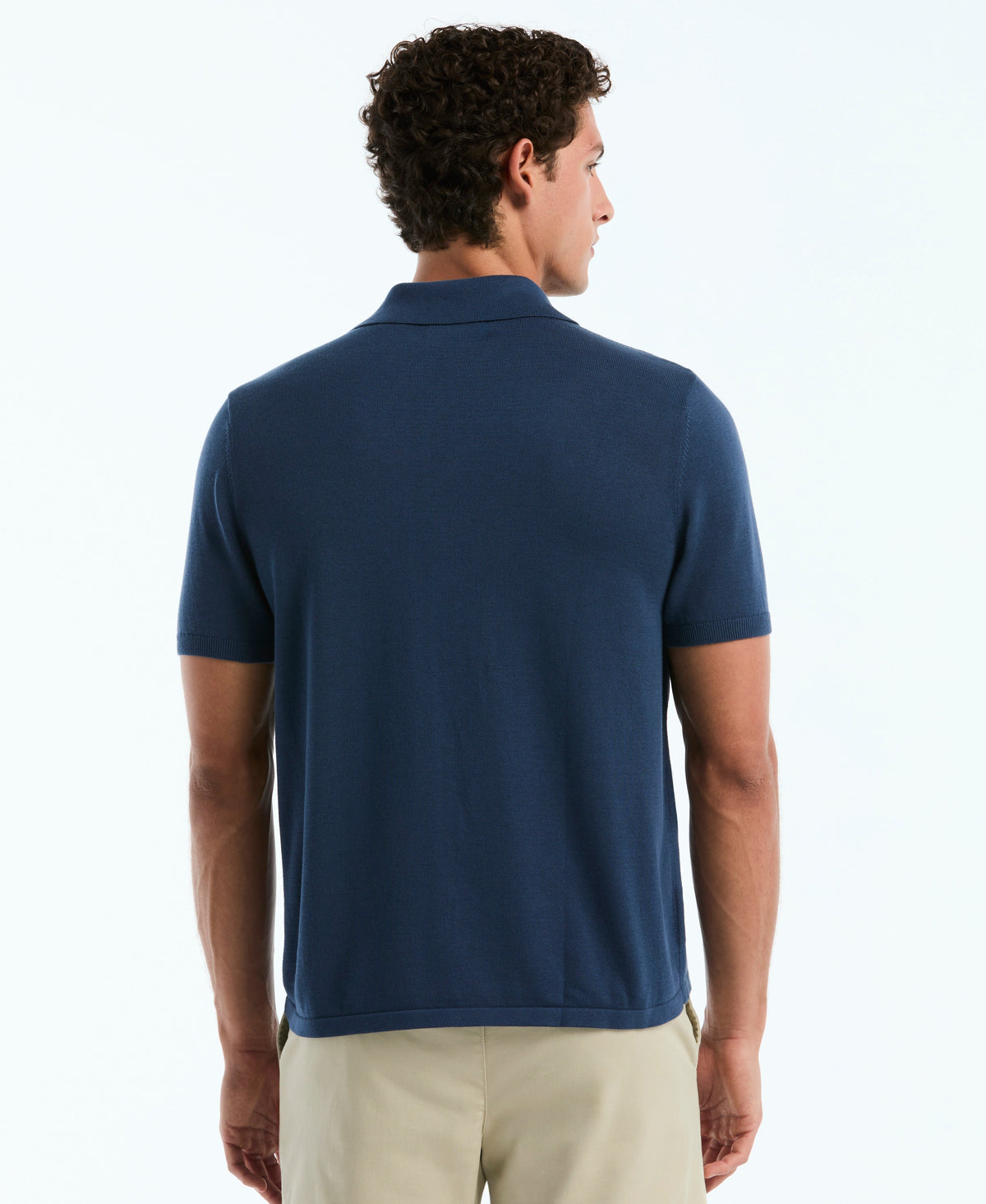 Honeycomb Striped Sweater Polo