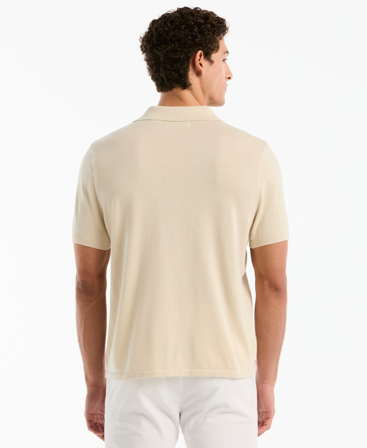 Honeycomb Striped Sweater Polo