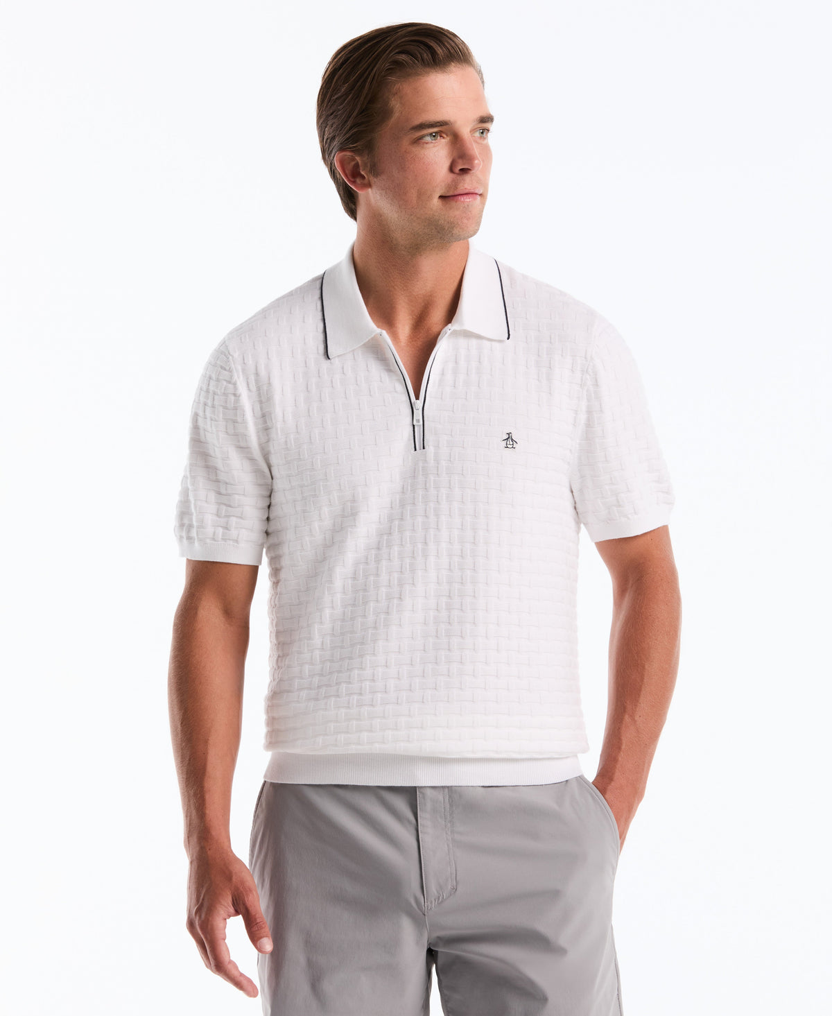 Links Quarter Zip Sweater Polo