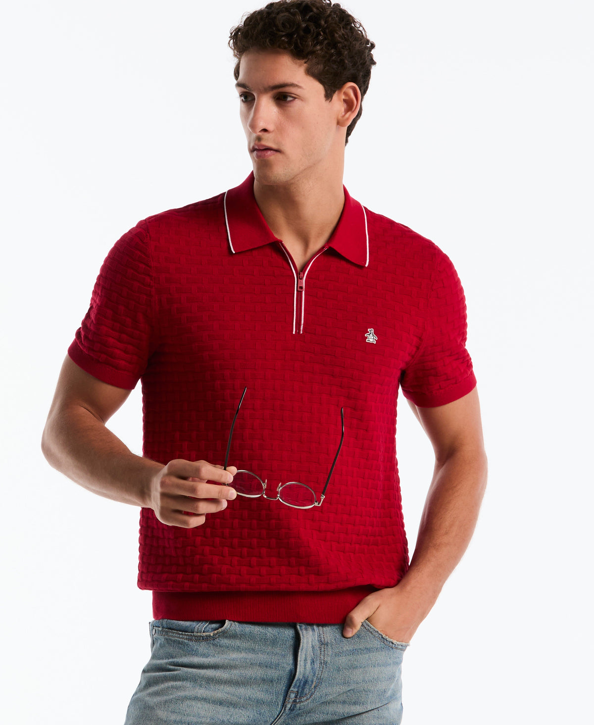 Links Quarter Zip Sweater Polo