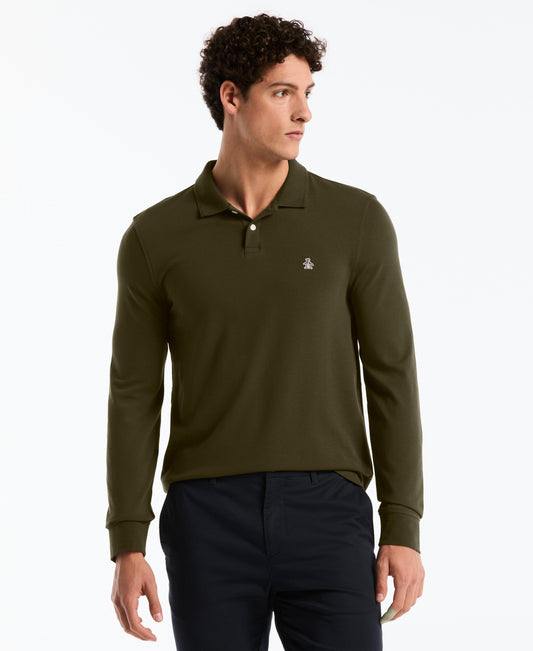 Long Sleeve Pique Polo
