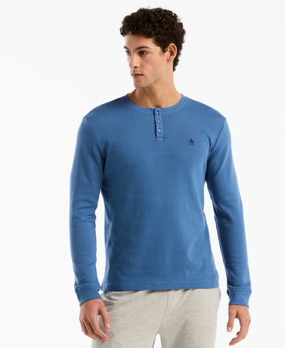 Long Sleeve Waffle Henley Shirt