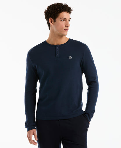 Long Sleeve Waffle Henley Shirt