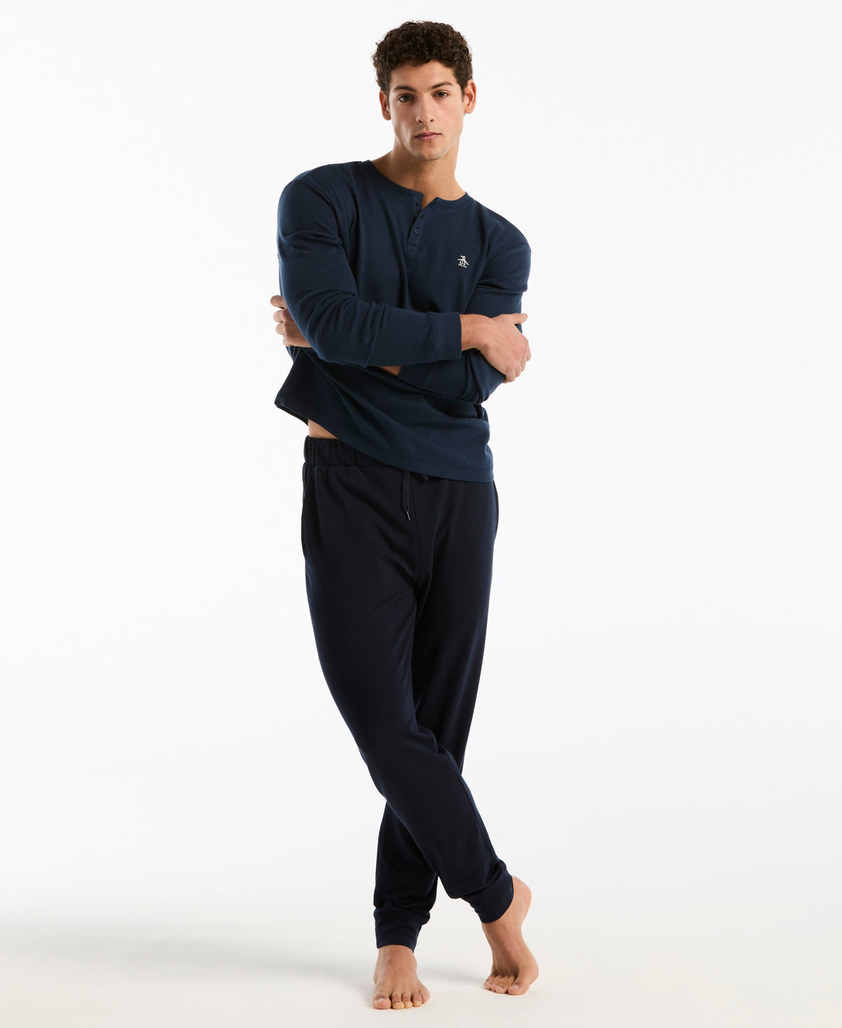 Long Sleeve Waffle Henley Shirt