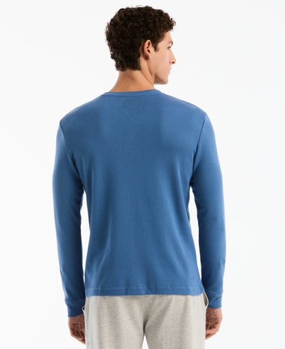 Long Sleeve Waffle Henley Shirt