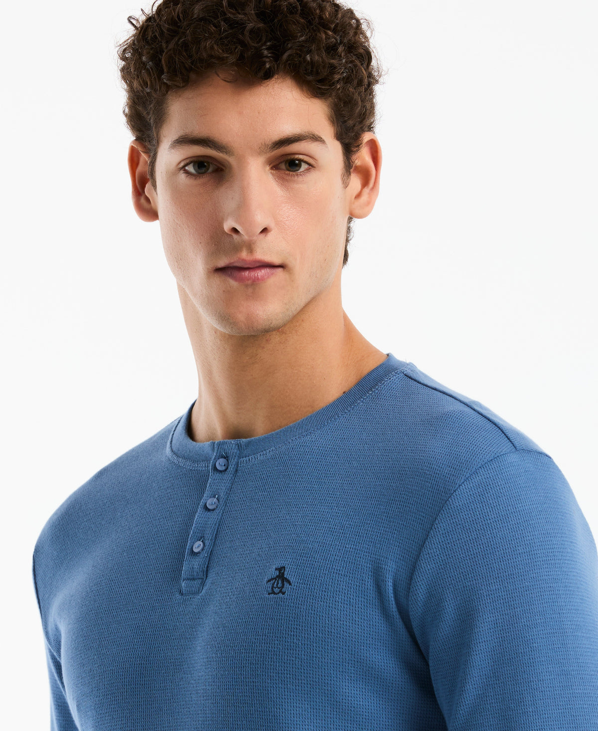 Long Sleeve Waffle Henley Shirt