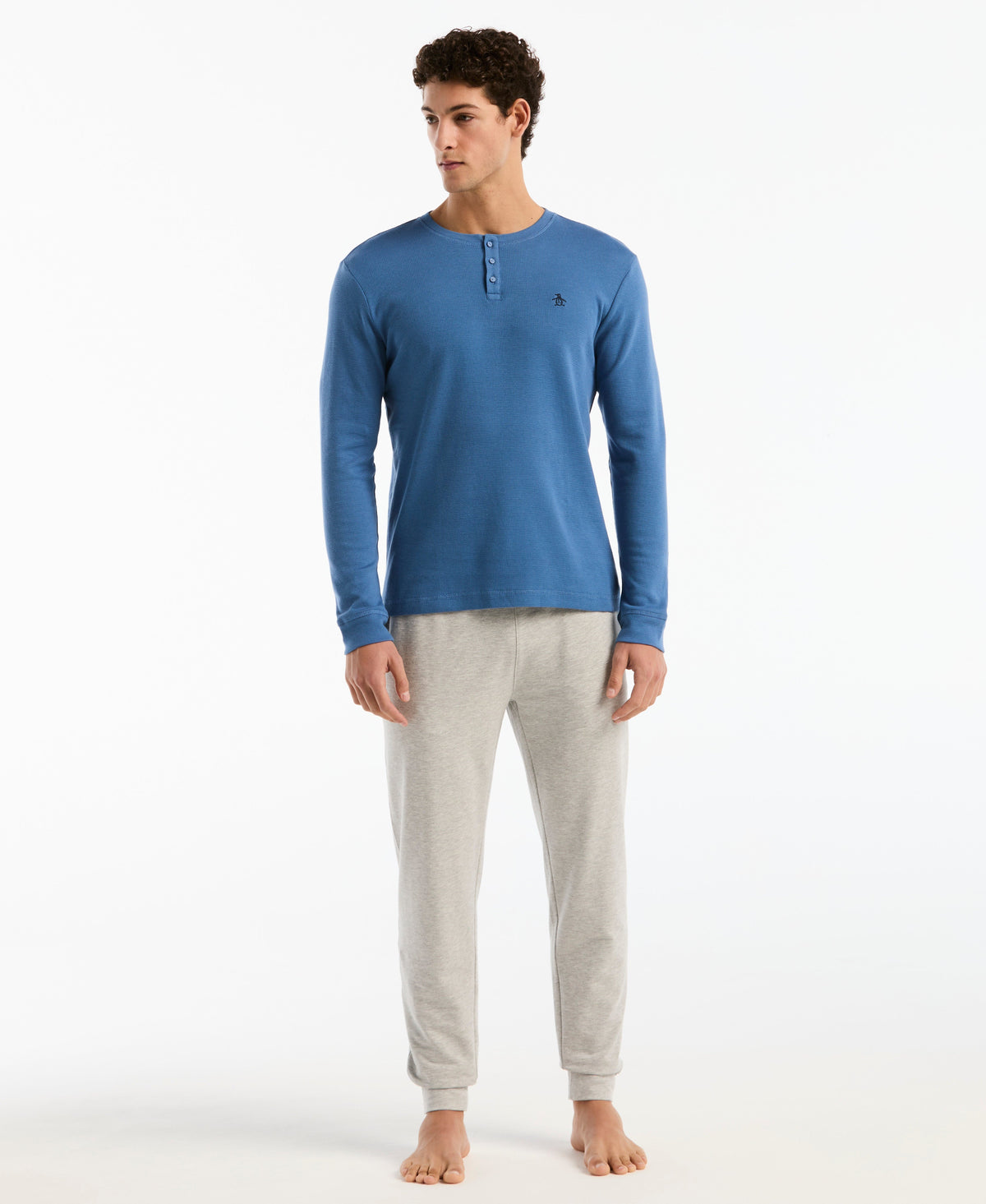 Long Sleeve Waffle Henley Shirt