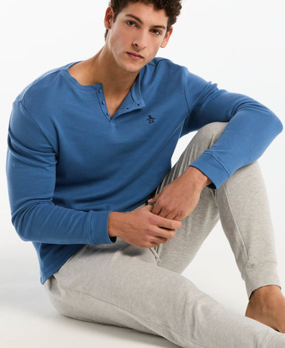 Long Sleeve Waffle Henley Shirt