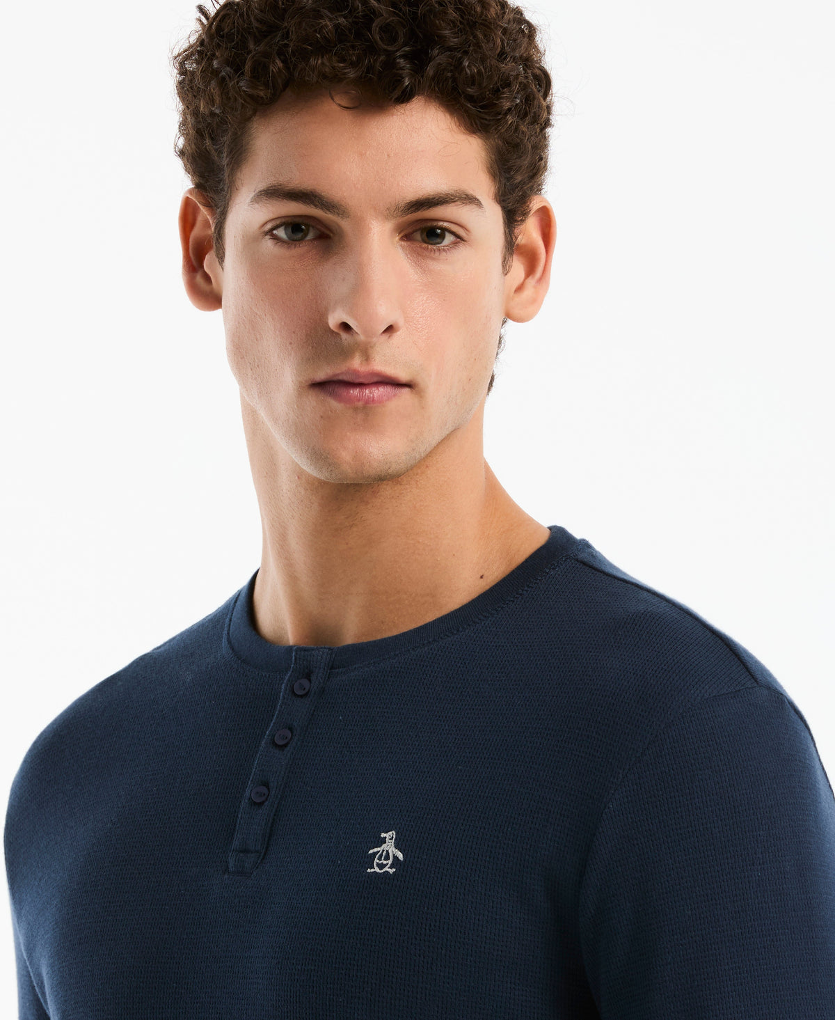 Long Sleeve Waffle Henley Shirt