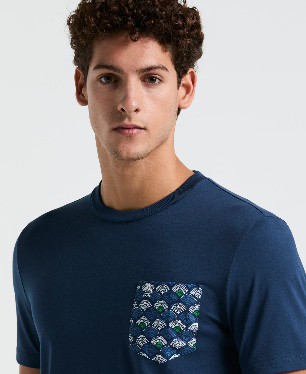 Multiscallop Woven Pocket Tee