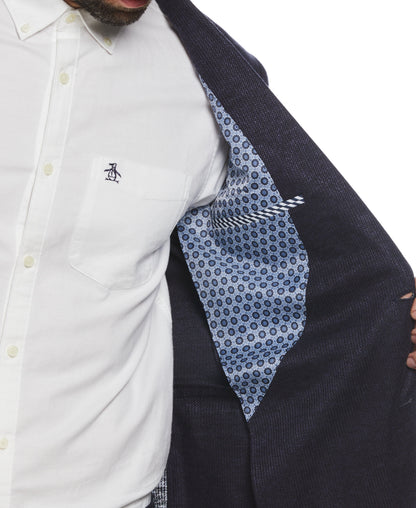 Navy Knit Blazer