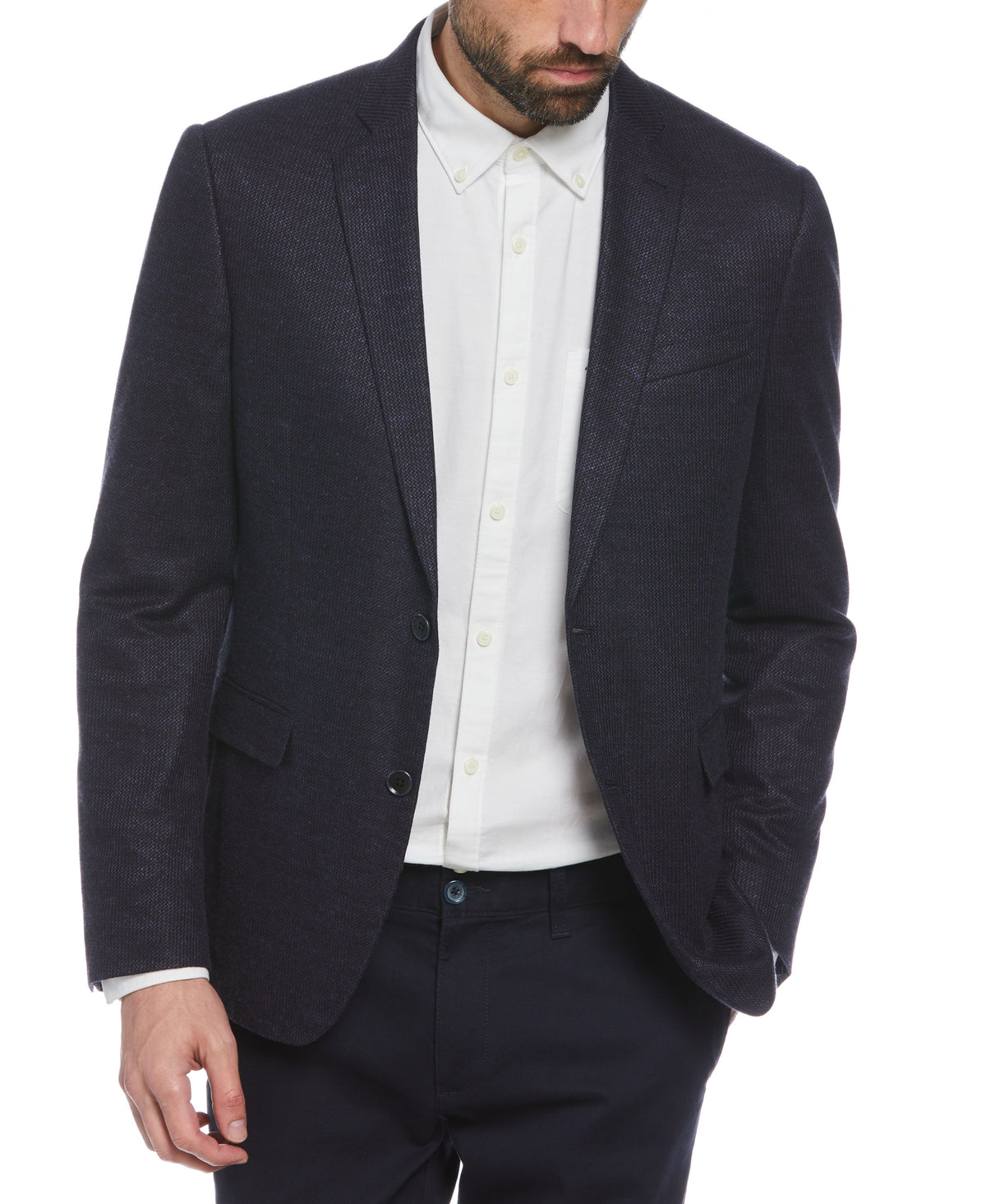 Navy Knit Blazer