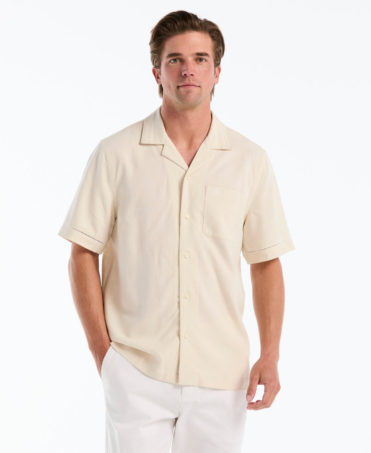 Novelty Print Camp Collar Shirt