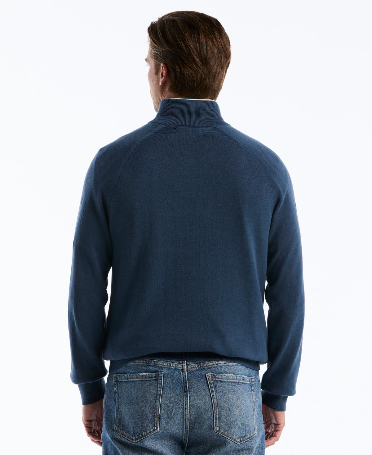 Quarter Zip Solid Textured Sweater