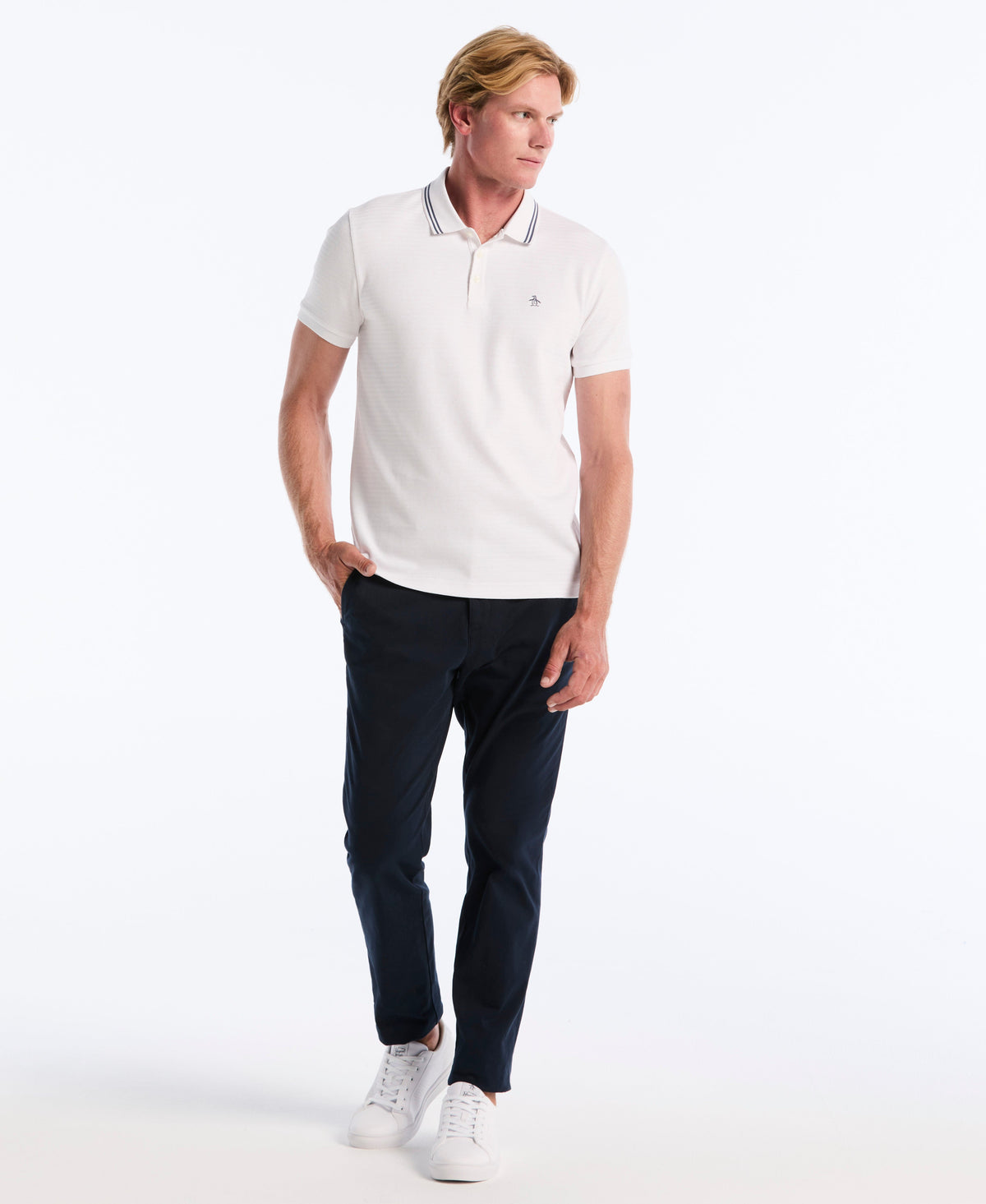S-Twist Jacquard Tipped Polo