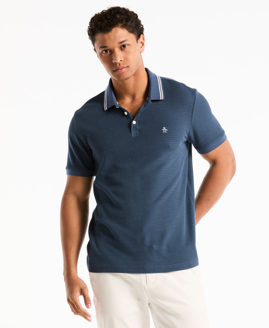 S-Twist Jacquard Tipped Polo