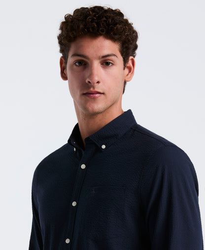 Seersucker Long Sleeve Shirt