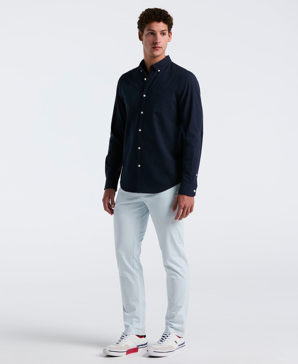 Seersucker Long Sleeve Shirt