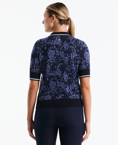 Women's Botanical Jacquard Golf Sweater Polo