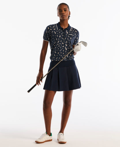 Women's Floral Pocket Golf Sweater Polo