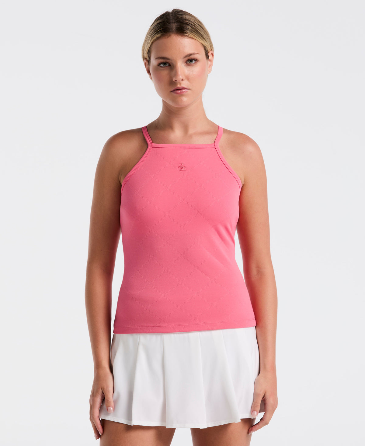 Women's Jacquard Grid Tennis Tank