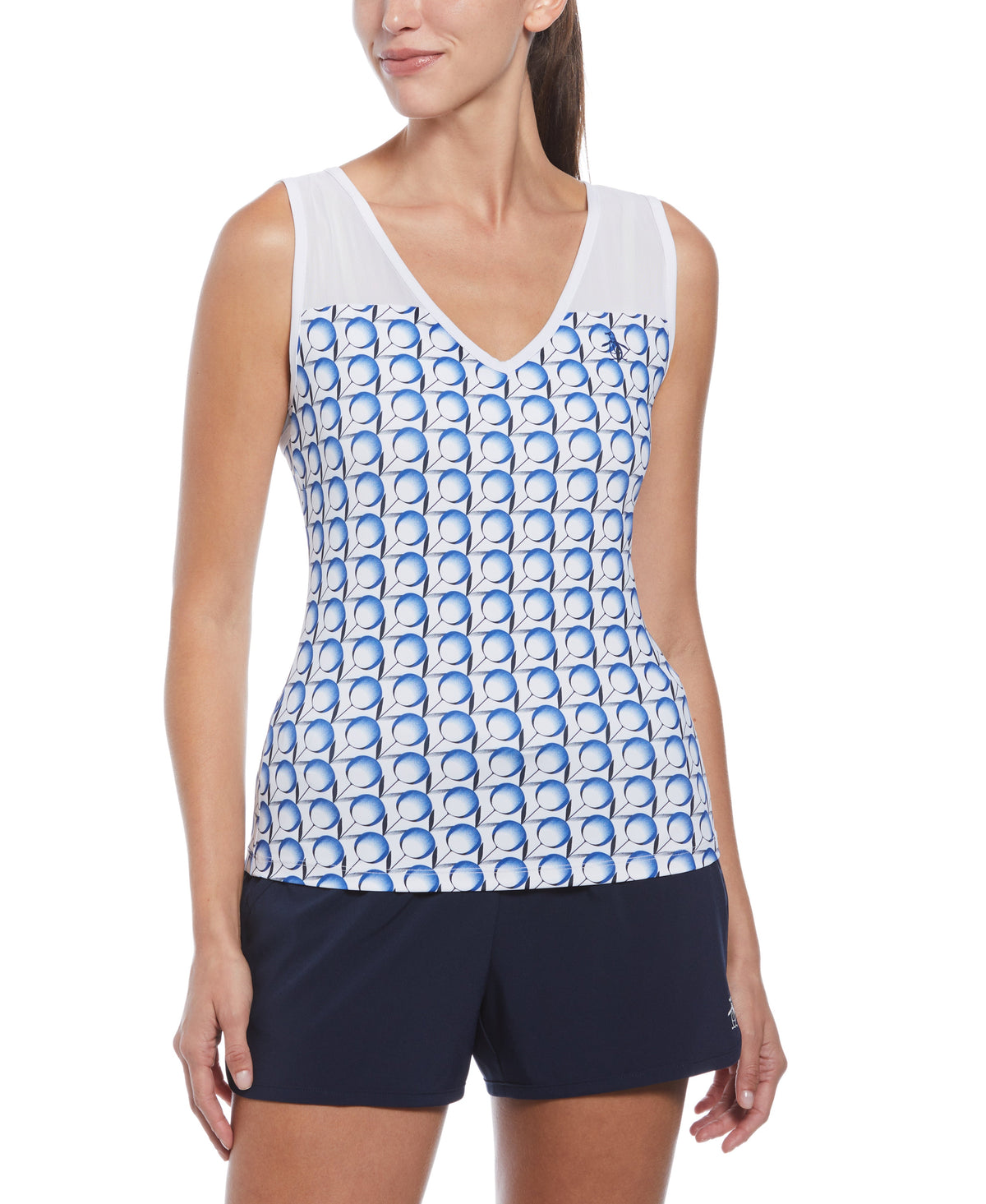 Women's Print V-Neck Tennis Tank Top